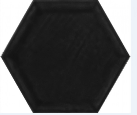 Porcelánico Hexagonal Matt Black Mate 19.8x22.8 2