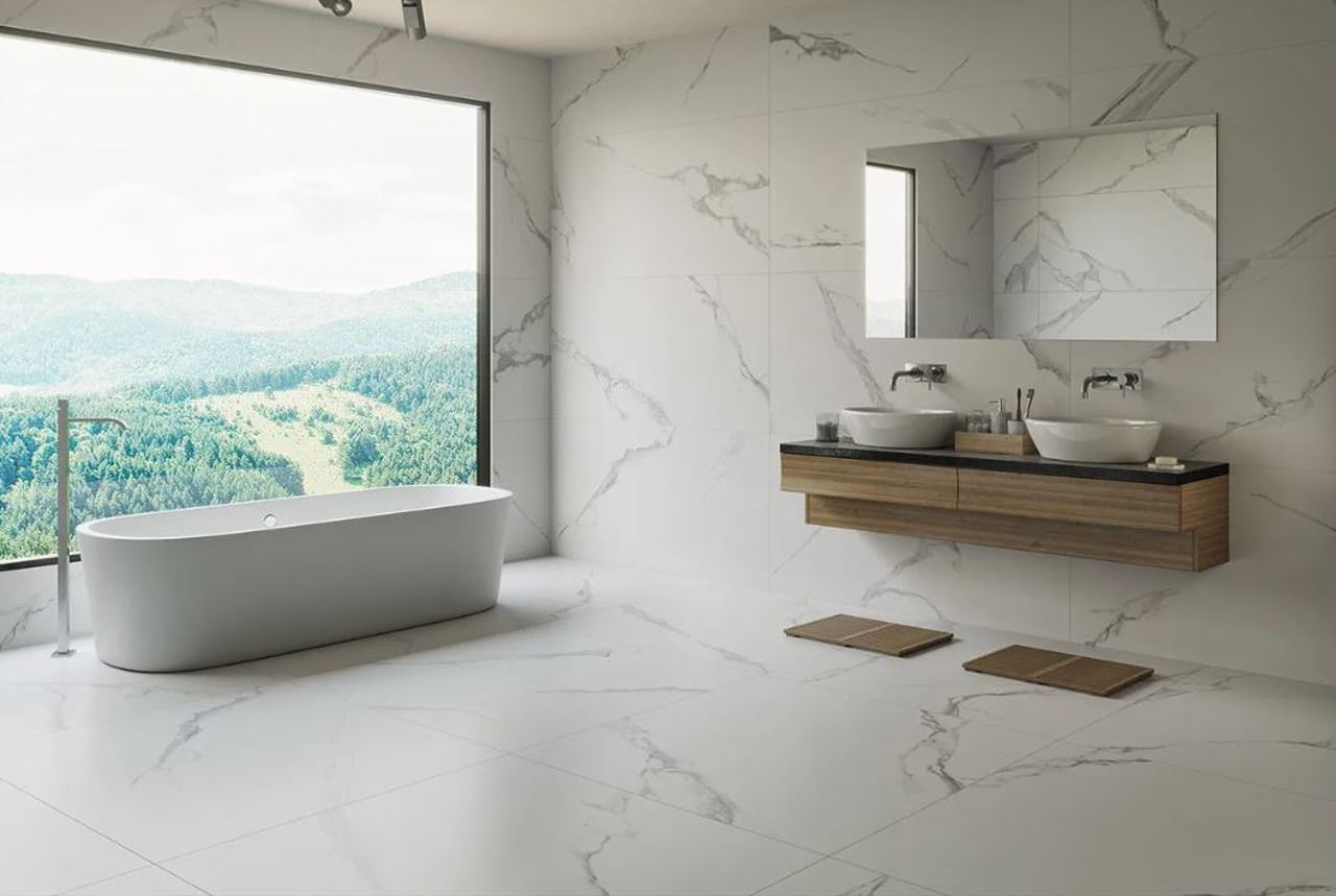 Porcelánico Rectificado Satinado Pune Blanco 60x120
