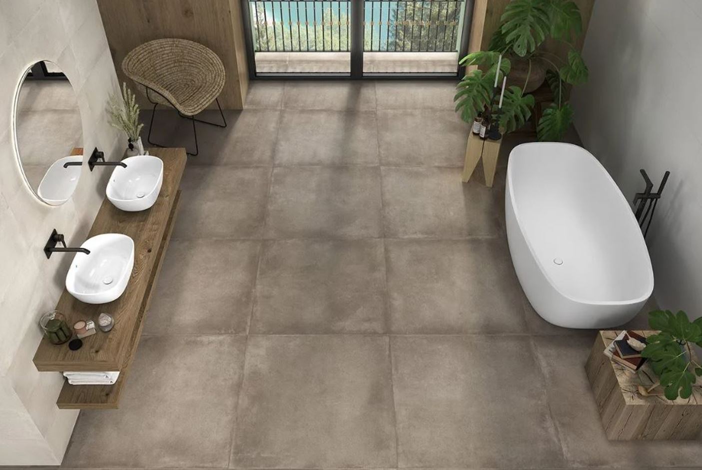 Porcelánico Lecco Moka Slipstop 30x60
