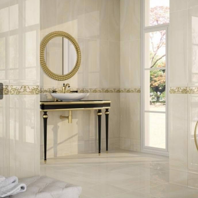 Porcelanico Rectificado Serpentino Crema Brillo 29.5x90
