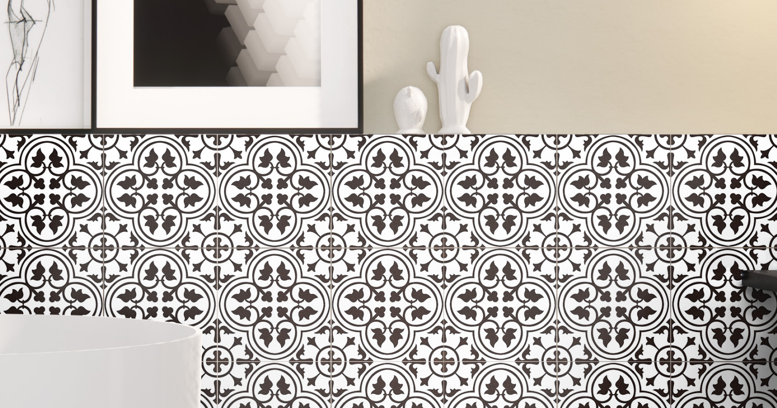 Porcelánico Hampton Black Mate 45x45