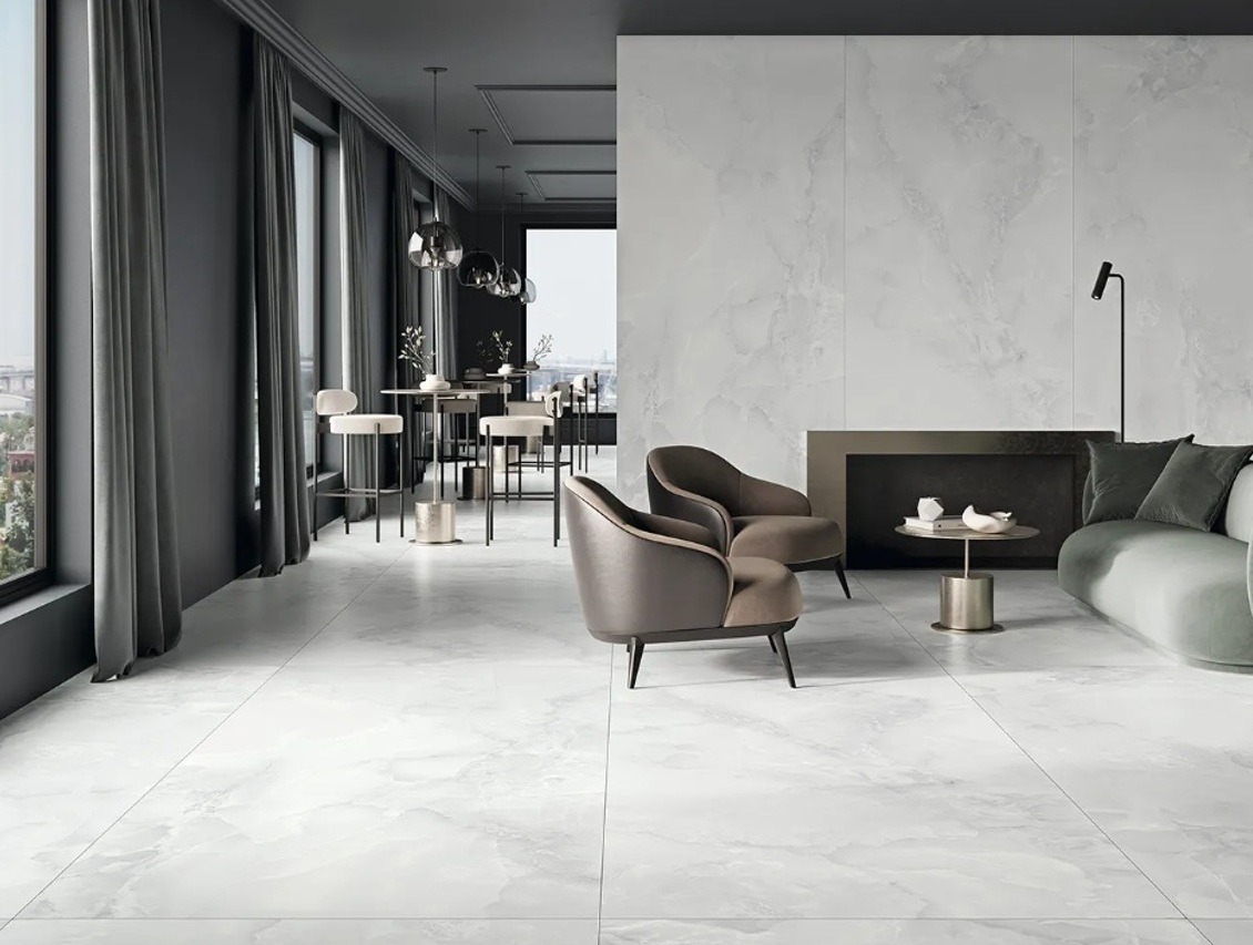 Porcelánico Rectificado Satinado Bibury White 60x120