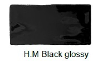 H.M BLACK GLOSSY 7.5X15