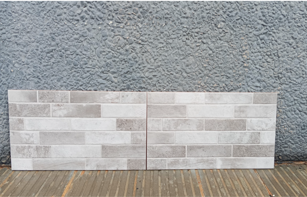 Gres Revestimiento Brickroad Gris Mate 33x55